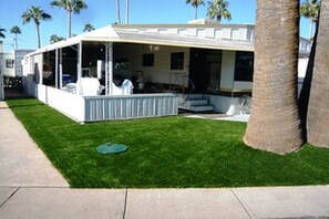 fake grass installed at a home in mesa