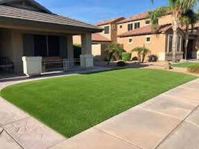 after photo of a neatly installed artificial grass