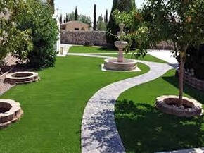 photo of installed artificial grass