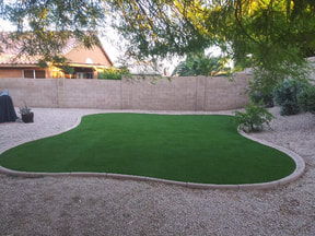 neat artificial grass installed at a lawn